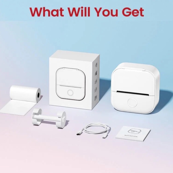 Phomemo T02 Inkless Mini Printer with 3 Roll Pack of Adhesive Paper - Picture 7 of 11